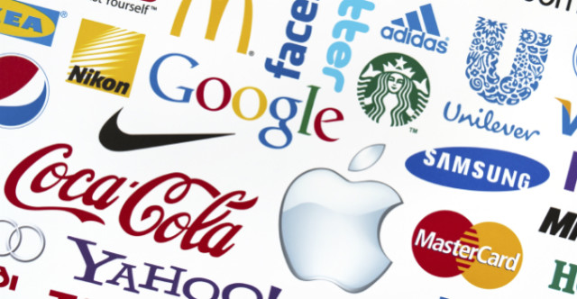 Logos of some of the biggest and most well known brands in the world