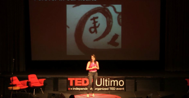 Anne-Marie Elias giving a TedX speech