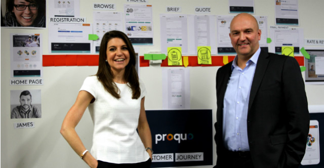 Leigh O'Neill (NAB) & Andy Ellis (Telstra) at the Proquo announcement