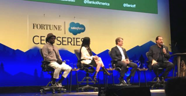Fortune CEO Series talk at Dreamforce with Will.i.am, Shahrzad Rafati, Bank of America CEO and Salesforce CEO Marc BEnioff